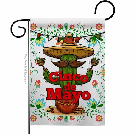 PATIO TRASERO Cinco de Mayo Summertime 13 x 18.5 in. Double-Sided Decorative Vertical Garden Flags for PA4075833